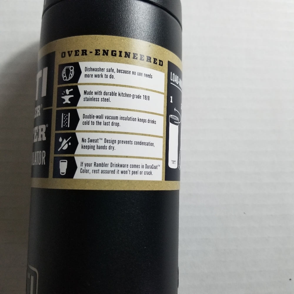 NEW YETI RAMBLER COLSTER SLIM CAN INSULATOR BLACK - Picture 9 of 11